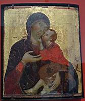 Icone, La Vierge a l'Enfant (Sienne, v 1285-1290, Tempera sur bois)